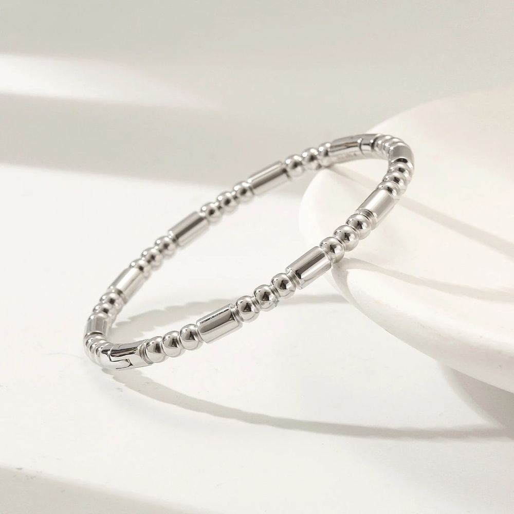Waterproof Silver Bangle Bracelet*Minimalist Dainty*Silver Thin Bangle*ZX